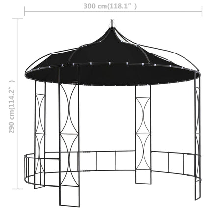 Paviljong 300x290 cm antracit rund