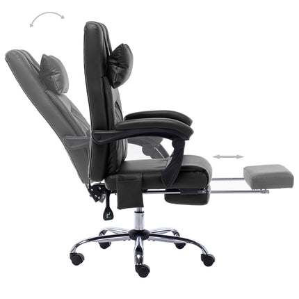 Massagekontorsstol svart konstläder