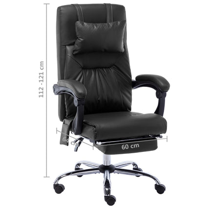 Massagekontorsstol svart konstläder