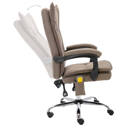 Massagekontorsstol taupe tyg