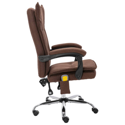 Massagekontorsstol brun tyg