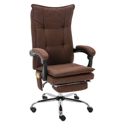 Massagekontorsstol brun tyg