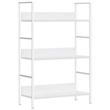 Bokhylla 3 hyllor vit 60x27,6x90,5 cm konstruerat trä
