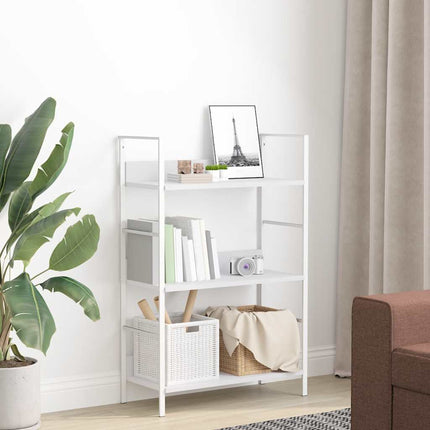 Bokhylla 3 hyllor vit 60x27,6x90,5 cm konstruerat trä