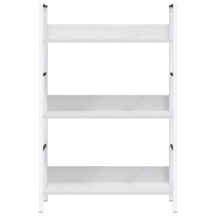 Bokhylla 3 hyllor vit 60x27,6x90,5 cm konstruerat trä