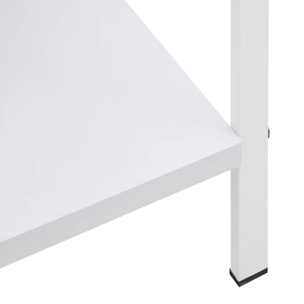 Bokhylla 3 hyllor vit 60x27,6x90,5 cm konstruerat trä