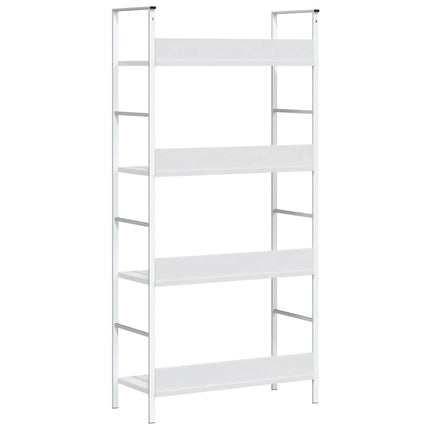 Bokhylla 4 hyllor vit 60x27,6x124,5 cm konstruerat trä