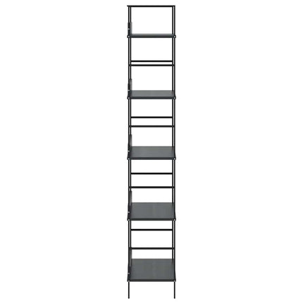 Bokhylla 5 hyllplan svart 60x27,6x158,5 cm konstruerat trä
