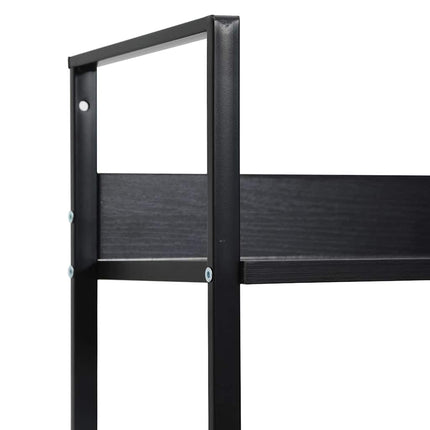 Bokhylla 5 hyllplan svart 60x27,6x158,5 cm konstruerat trä