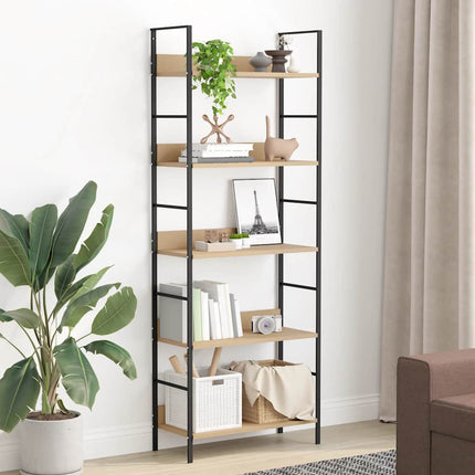 Bokhylla 5 hyllplan ek 60x27,6x158,5 cm konstruerat trä