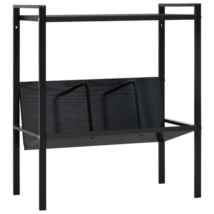 Bokhylla 2 hyllplan svart 52x28x59 cm konstruerat trä