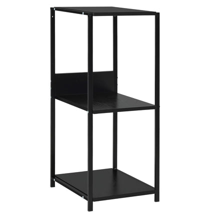Bokhylla svart 33,5x39,6x79,7 cm konstruerat trä