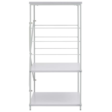 Hylla för mikrovågsugn vit 60x39,6x79,5 cm konstruerat trä