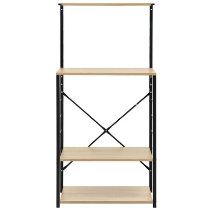 Hylla för mikrovågsugn svart&ek 60x39,6x123 cm konstruerat trä