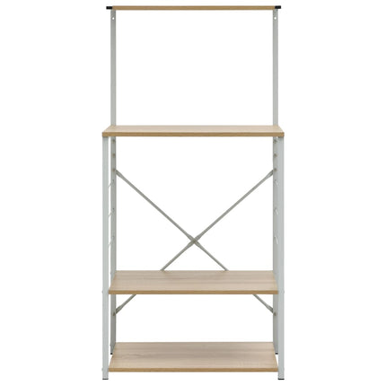 Hylla för mikrovågsugn vit&ek 60x39,6x123 cm konstruerat trä