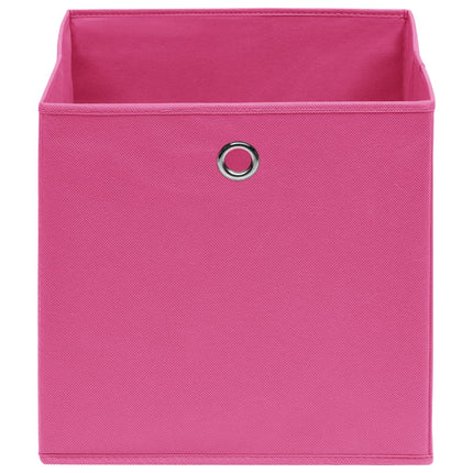 Förvaringslådor 4 st rosa 32x32x32 cm tyg