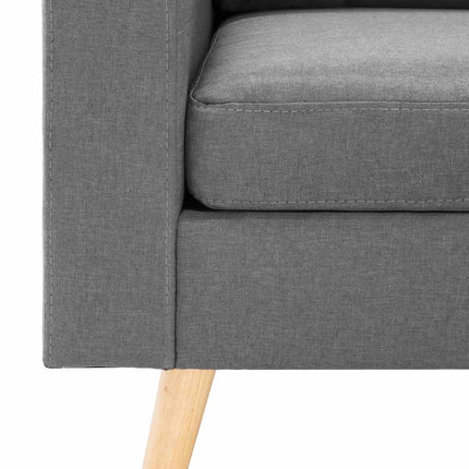 2-sitssoffa ljusgrå tyg
