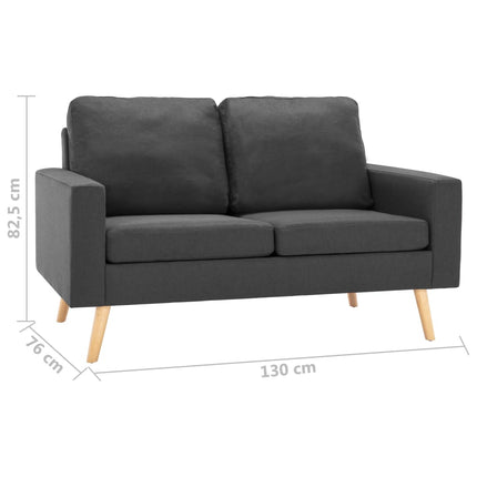 Soffa 2-sits mörkgrå tyg