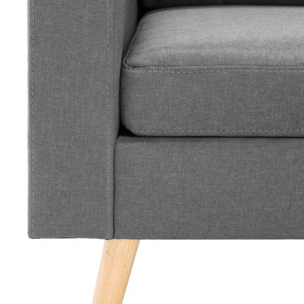 3-sitssoffa tyg ljusgrå