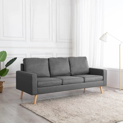 3-sitssoffa tyg ljusgrå