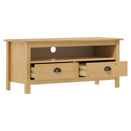 TV-bänk Hill honungsbrun 110x40x47 cm massiv furu