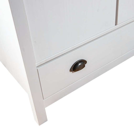 Garderob 2 dörrar Hill vit 89x50x170 cm massiv furu