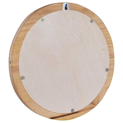 Väggspegel rund 40 cm teak
