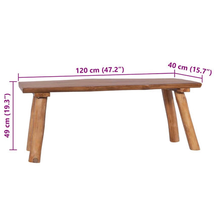 Trädgårdsbänk 120 cm massiv teak