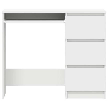 Skrivbord vit 90x45x76 cm konstruerat trä