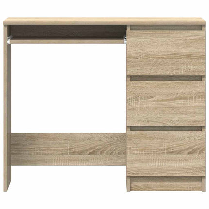 Skrivbord sonoma-ek 90x45x76 cm konstruerat trä