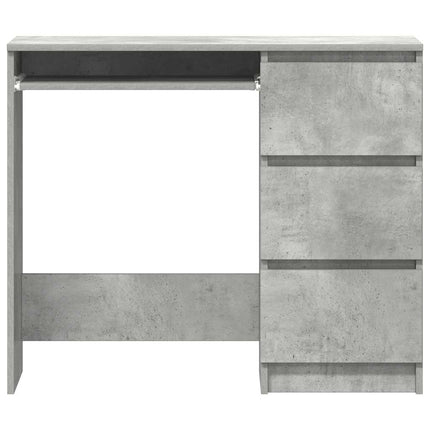 Skrivbord betonggrå 90x45x76 cm konstruerat trä