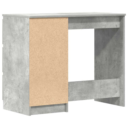Skrivbord betonggrå 90x45x76 cm konstruerat trä
