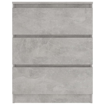 Byrå betonggrå 60x35x76 cm konstruerat trä