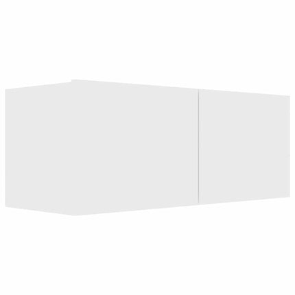 Tv-bänk vit 80x30x30 cm konstruerat trä