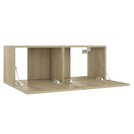 Tv-bänk sonoma-ek 80x30x30 cm konstruerat trä