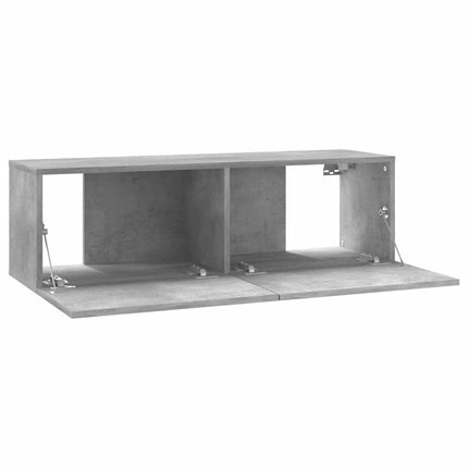 TV-bänk betonggrå 100x30x30 cm konstruerat trä