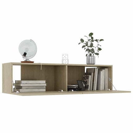 TV-bänk sonoma-ek 120x30x30 cm konstruerat trä