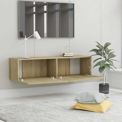 TV-bänk sonoma-ek 120x30x30 cm konstruerat trä