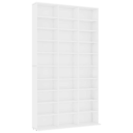 CD-hylla vit 102x23x177,5 cm konstruerat trä