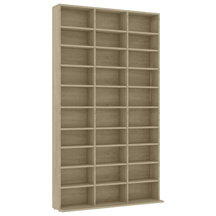 CD-hylla sonoma-ek 102x23x177,5 cm konstruerat trä