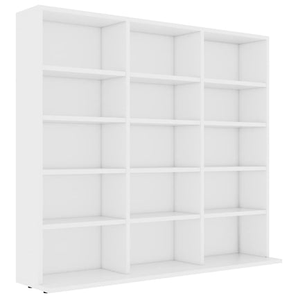 CD-hylla vit 100x23x89,5 cm konstruerat trä