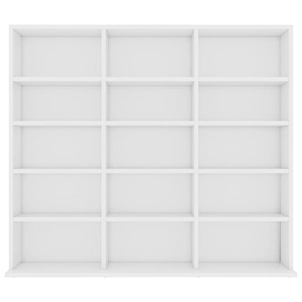 CD-hylla vit 100x23x89,5 cm konstruerat trä