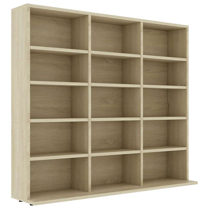 CD-hylla sonoma-ek 100x23x89,5 cm konstruerat trä