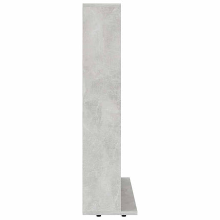 CD-hylla grå 100x23x89,5 cm konstruerat trä