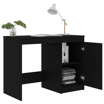 Skrivbord svart 100x50x76 cm konstruerat trä