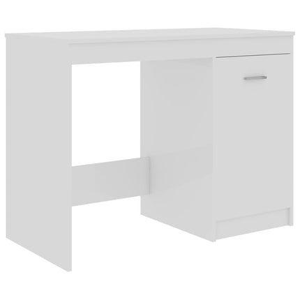 Skrivbord vit högglans 100x50x76 cm konstruerat trä