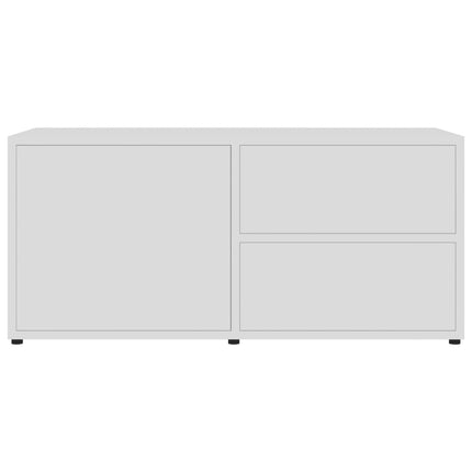 Tv-bänk vit 80x34x36 cm konstruerat trä