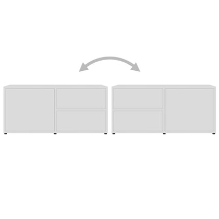 Tv-bänk vit 80x34x36 cm konstruerat trä