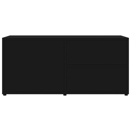 Tv-bänk svart 80x34x36 cm konstruerat trä