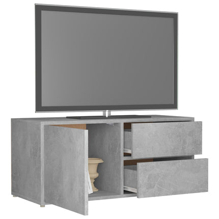 Tv-bänk betonggrå 80x34x36 cm konstruerat trä